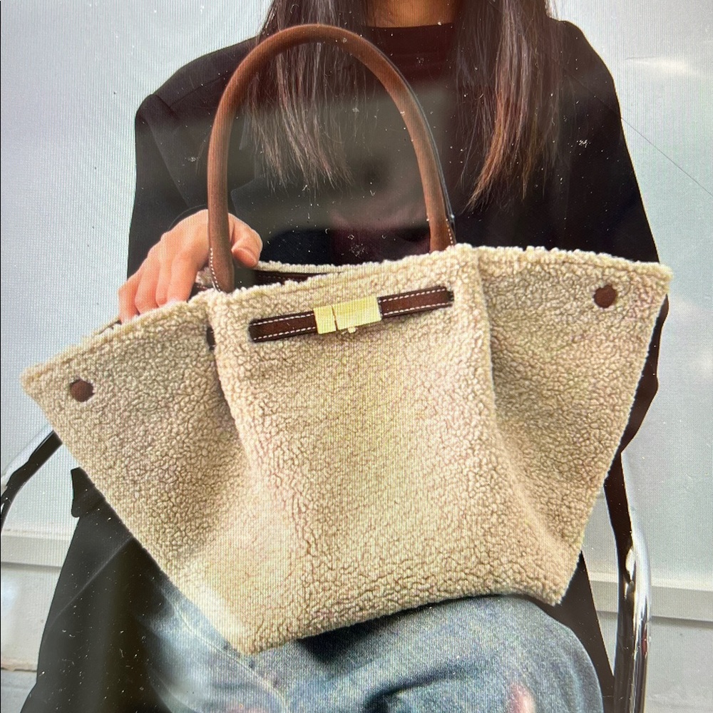 Faux Fur Tote Bag or Shoulder Bag